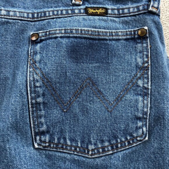Wrangler Men's Blue Denim Jeans 38x32 Vintage American Made - Picture 10 of 13